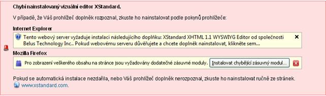 Chybějící XStandard
